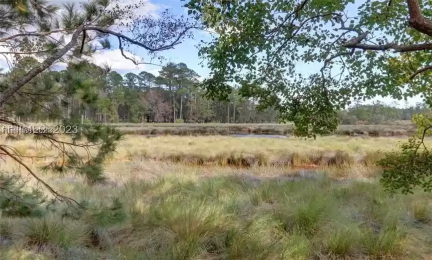 Looking across fishing pond at lot 33