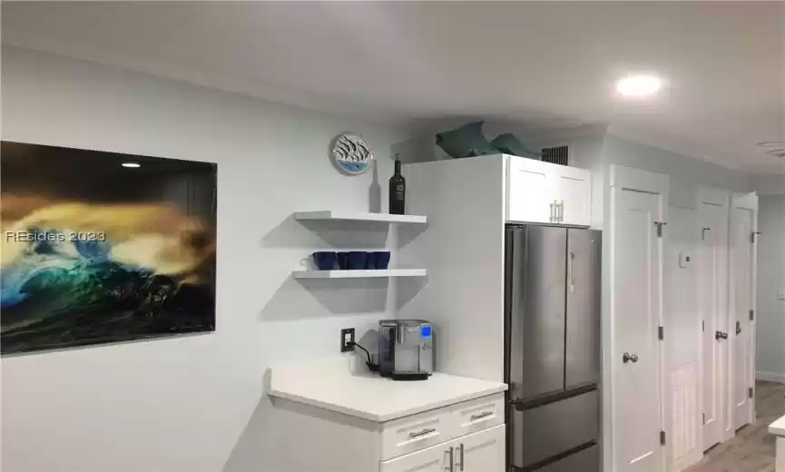 super clean modern storage and fridge