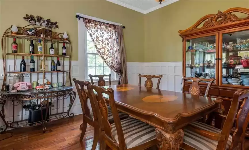 The kitchen opens to this large dining area providing great space to entertain.