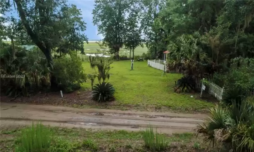 View near front corner of the lot overlooking the marsh and Coopers River