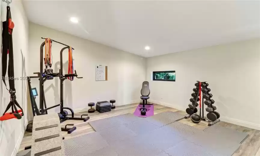 HOME GYM OFF OWNERS SUITE. WOULD MAKE A GREAT CLOSET ADDITION (NOT THAT ONE IS NEEDED) OR BABY NURSERY, HOME OFFICE, STORAGE ETC.