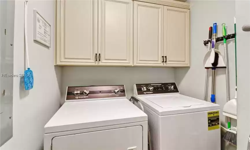 Separate laundry room.