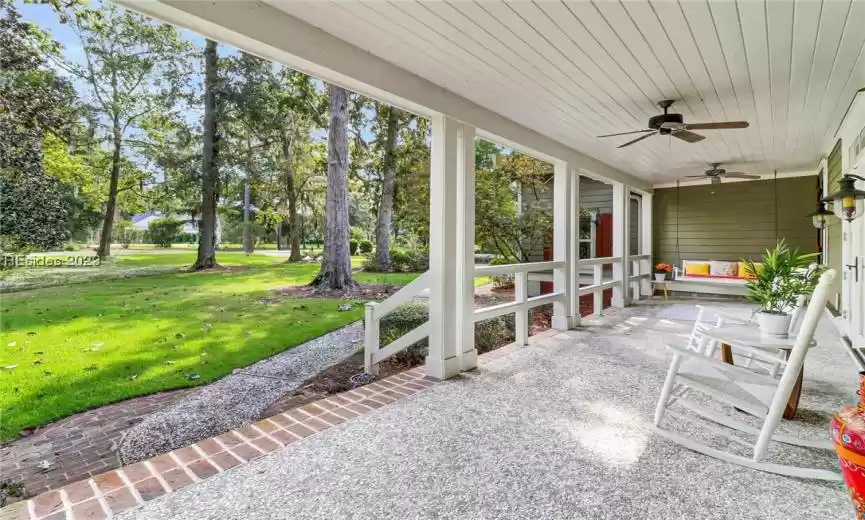 Welcoming front porch.