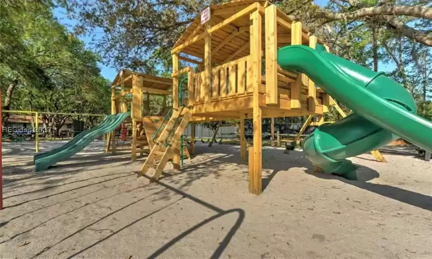 There's even a playground! 
 Amenities galore from pickleball and tennis to restaurants, a fitness center and more!