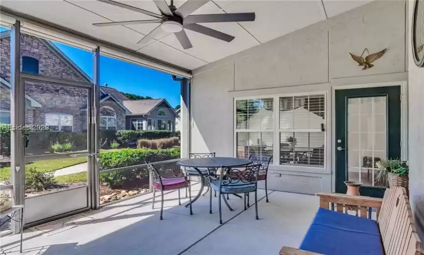 Here's another look at the oversized screened lanai.