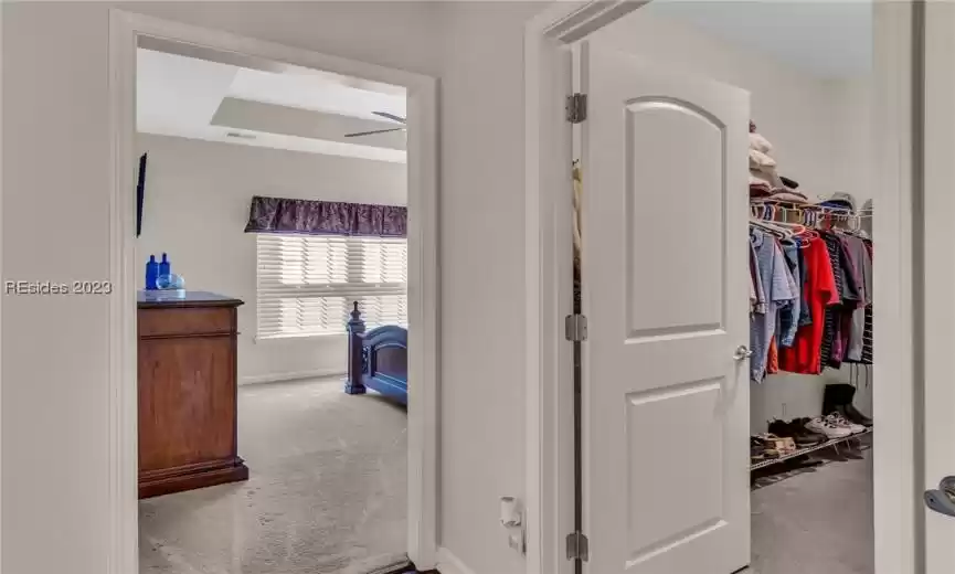 Large walk-in closet off master bedroom.