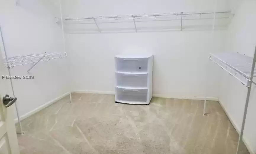 Large walk-in closet in master.