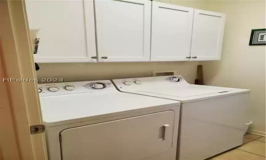 Separate Laundry room between the kitchen and the garage.