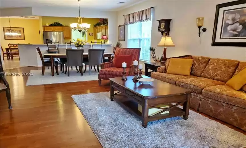 Large open great room with plenty of seating area.