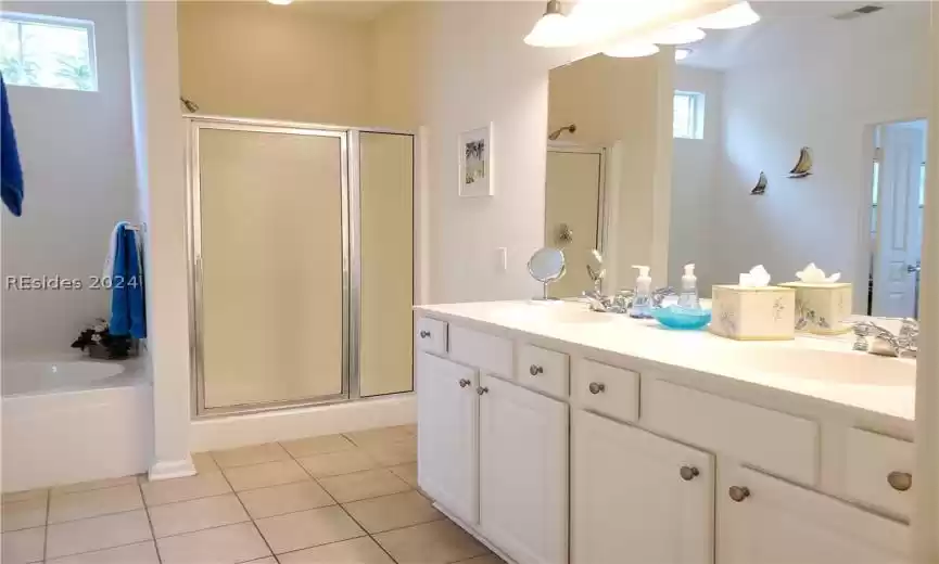 Large Master Bathroom adjoins master bedroom and large walk in closet.