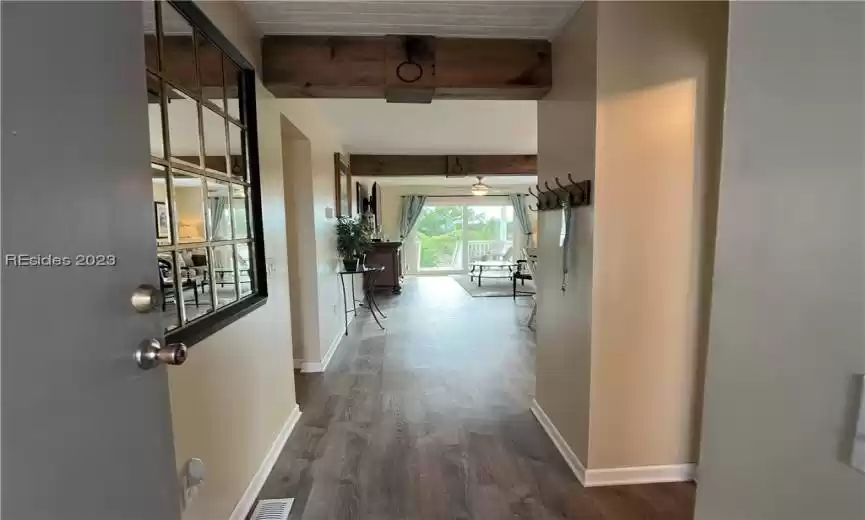 Hallway upon entering condo