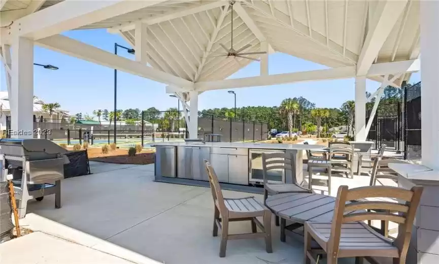 Large Gazebo, Grill and Seating are for residents.