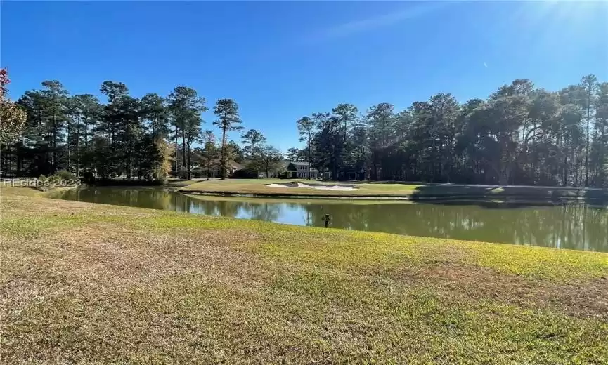 Backyard view of 3rd hole par 3 of Jack Nicholas Golf course.