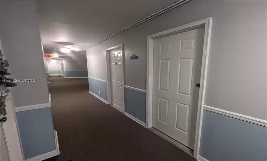 Hallway to unit