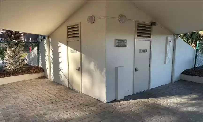 Private Beach front restrooms with footwash