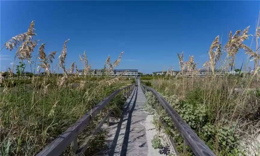 One of several boardwalks to the beach.