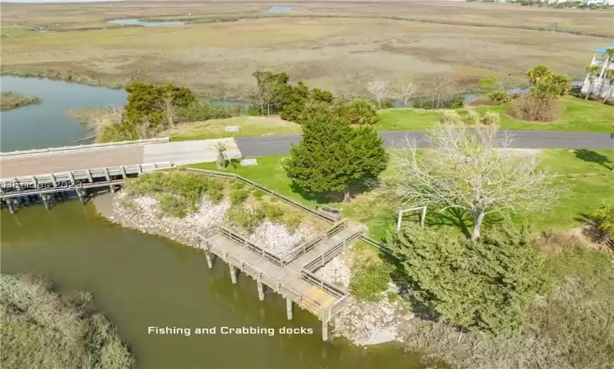 Fishing and crabbing docks.