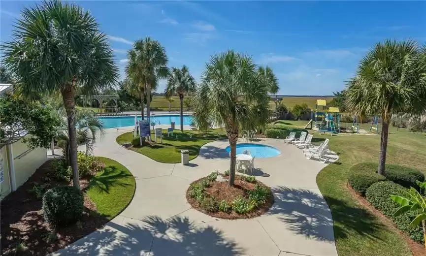 Another picture of Harbor Island pool and playground.