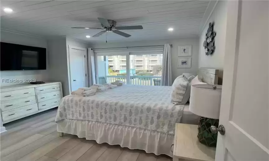 Spacious bedroom with king size bed and another balcony to enjoy off of the bedroom.