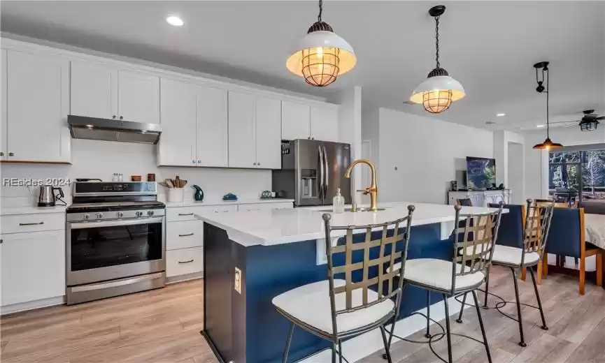 Upgraded stainless appliances.