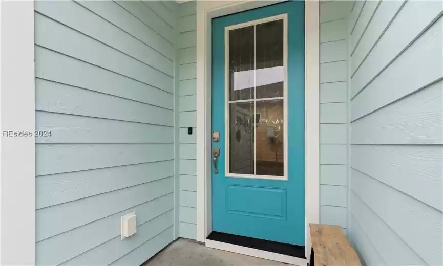View of exterior entry