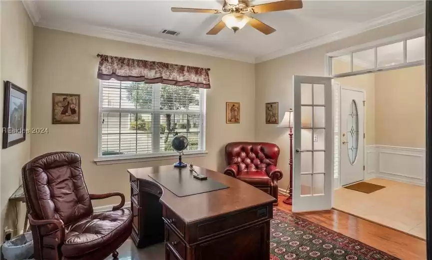 Office with French  door