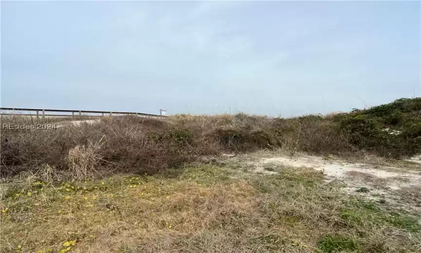 Looking towards ocean - dunes to protect lot.