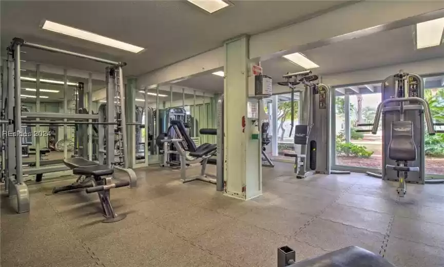 Fitness center.