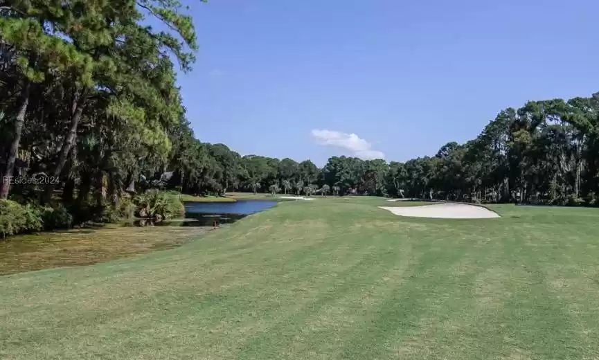 View of famed Harbour Town golf course from rear of home.