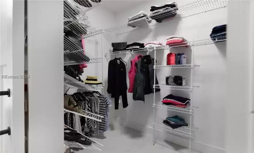 View of walk in closet