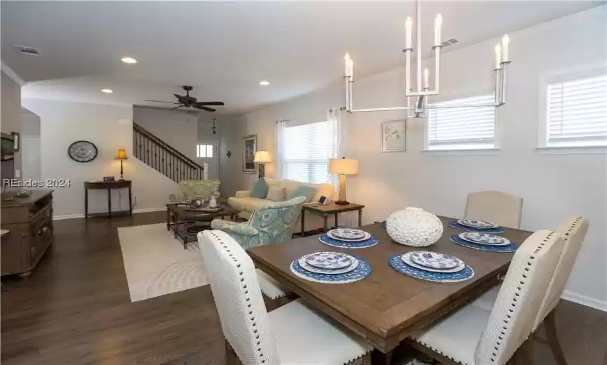 Dining area view from the kitchen.