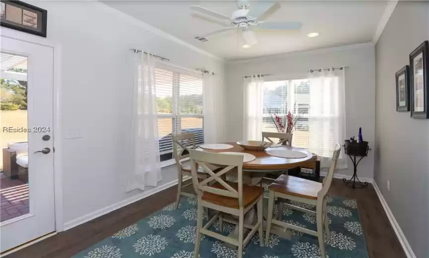 The Carolina Room gets a healthy amount of sunlight--great for a place to sit and read.