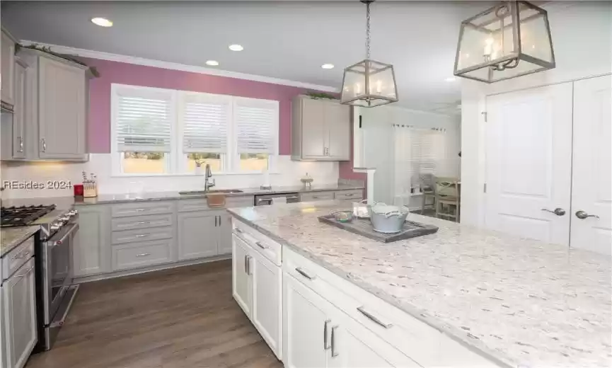 Kitchen view towards the Carolina Room.