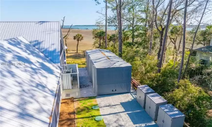 Potential for significant storage with privacy fence in front of house