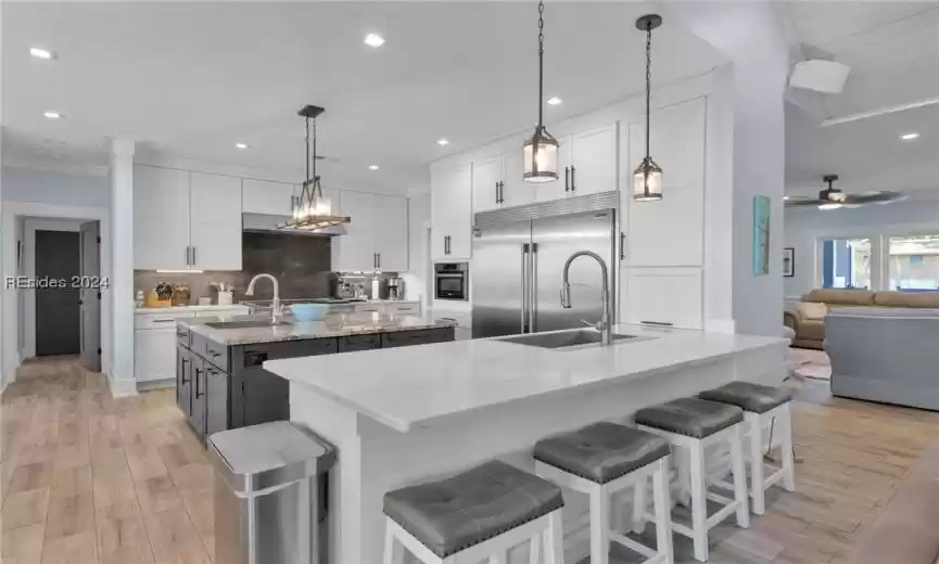 View of the Chef's kitchen from family room