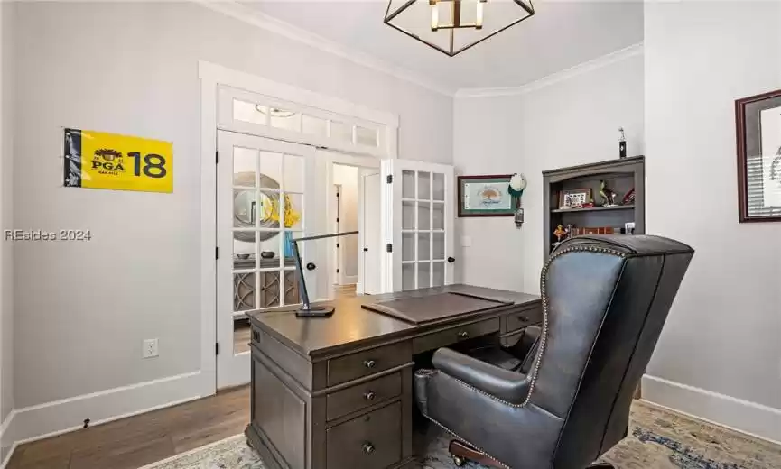 Office with French doors perfect quiet place