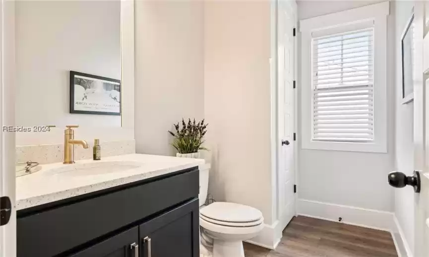 Powder room off front hall