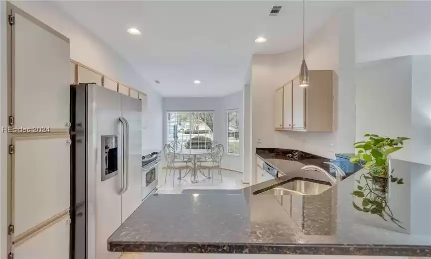 Stainless appliances.