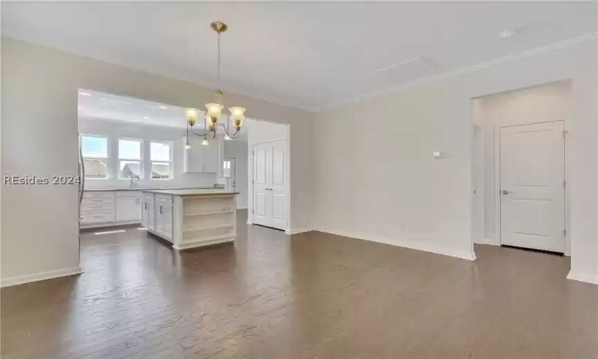 Main living area is open to the kitchen
