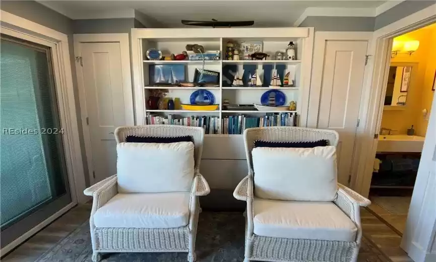 Lots of closet space and bookcases.