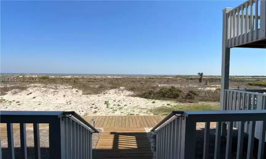 Private Porch with direct access to beach