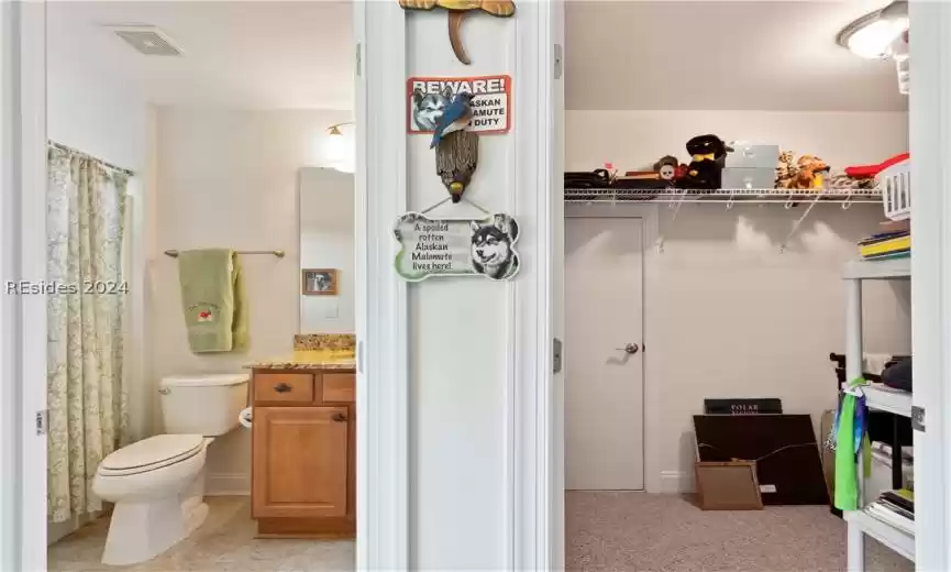 Upstairs Walk-in Closet to Attic