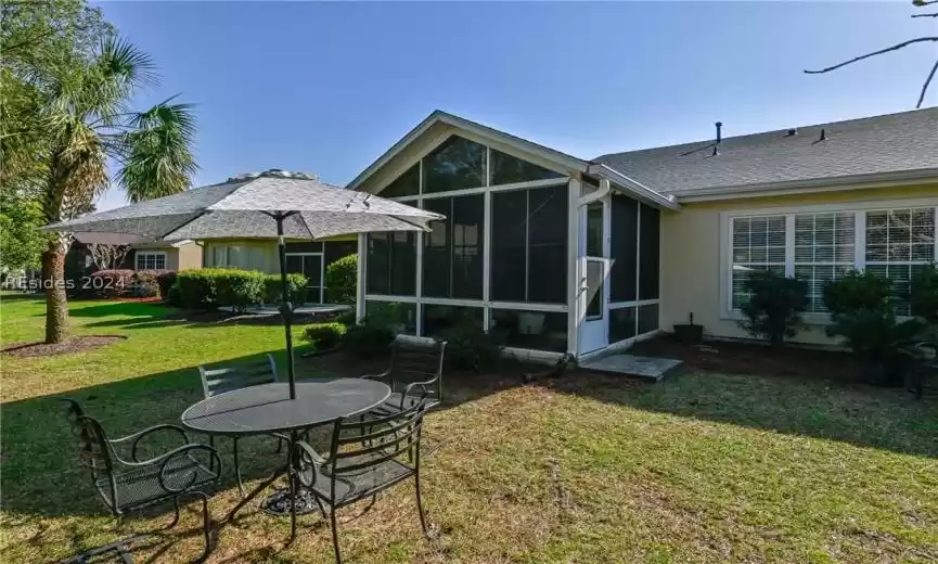 Back view of home