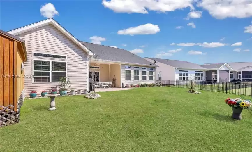 Fenced yard