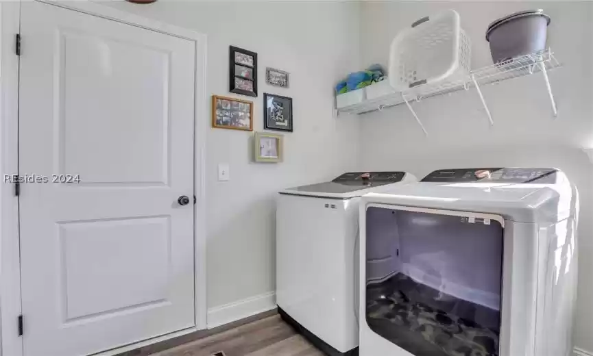 Laundry room with pantry space
