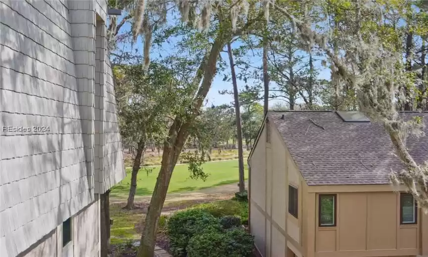 View of the tee box from the balcony