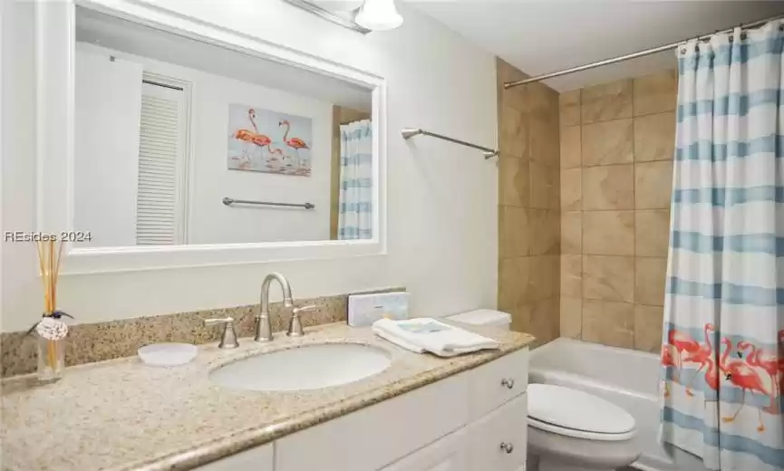 Main bath space for guests.