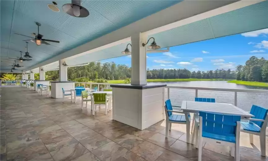 Large outdoor seating area