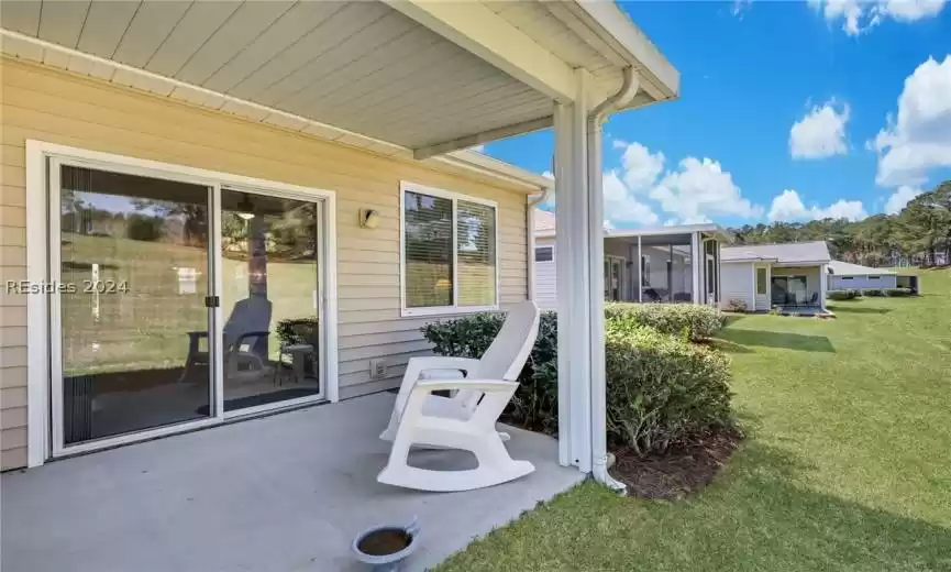Covered back patio