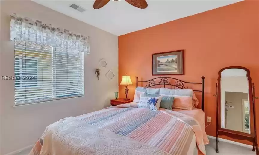Guest bedroom with lots of natural light